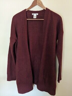 Wild Kiss Rust Knit Cardigan with pockets size M